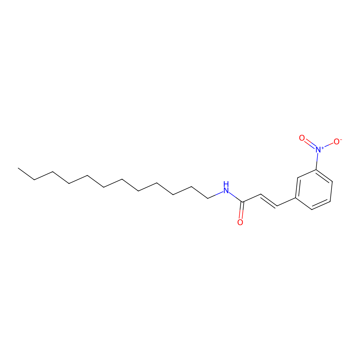 (2E)-N-dodecyl-3-(3-nitrophenyl)prop-2-enamide molecular structure, CAS 331462-26-1