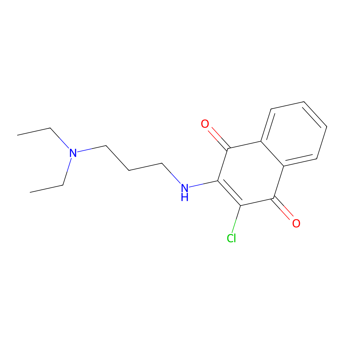 2-Chloro-3-{[3-(diethylamino)propyl]amino}naphthoquinone molecular structure, CAS 331462-38-5