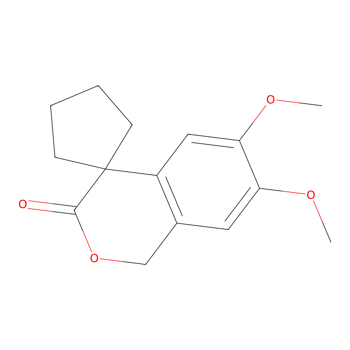 6,7-dimethoxyspiro[1H-isochromene-4,1'-cyclopentane]-3-one molecular structure, CAS 331463-64-0