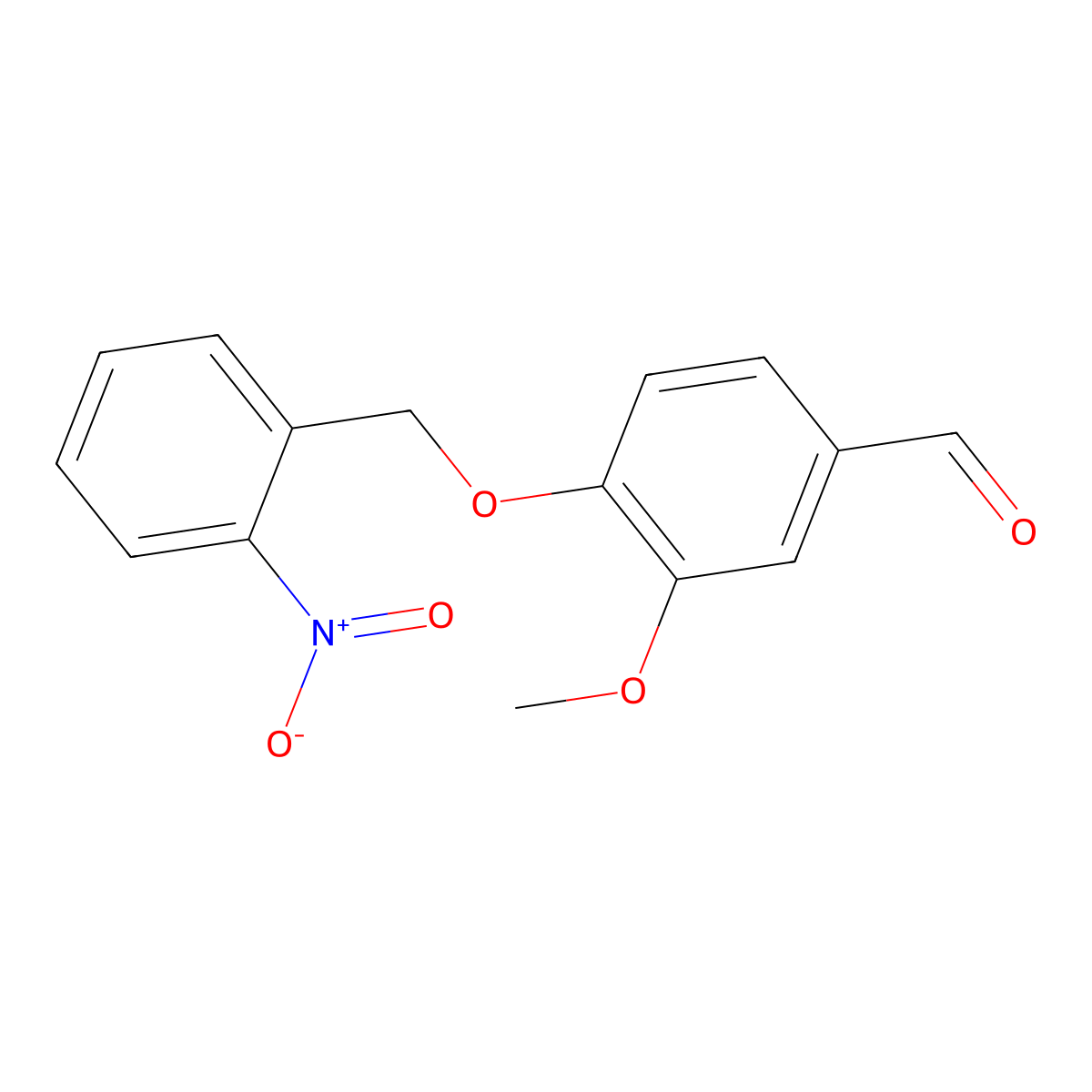 3-Methoxy-4-[(2-nitrobenzyl)oxy]benzaldehyde molecular structure, CAS 331463-81-1