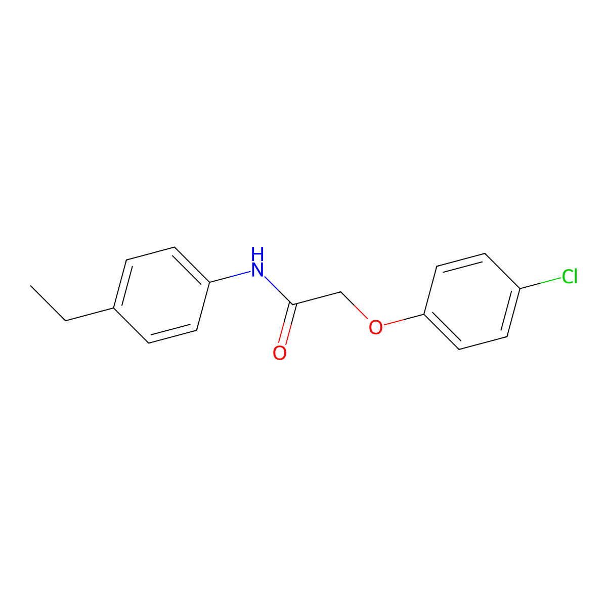 2-(4-chlorophenoxy)-N-(4-ethylphenyl)acetamide molecular structure, CAS 331464-14-3