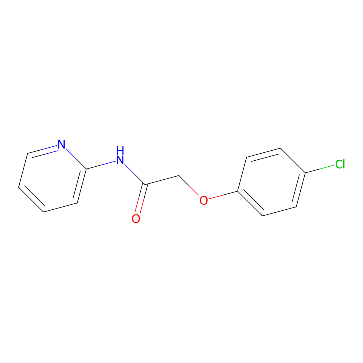 2-(4-chlorophenoxy)-N-(pyridin-2-yl)acetamide molecular structure, CAS 331464-18-7