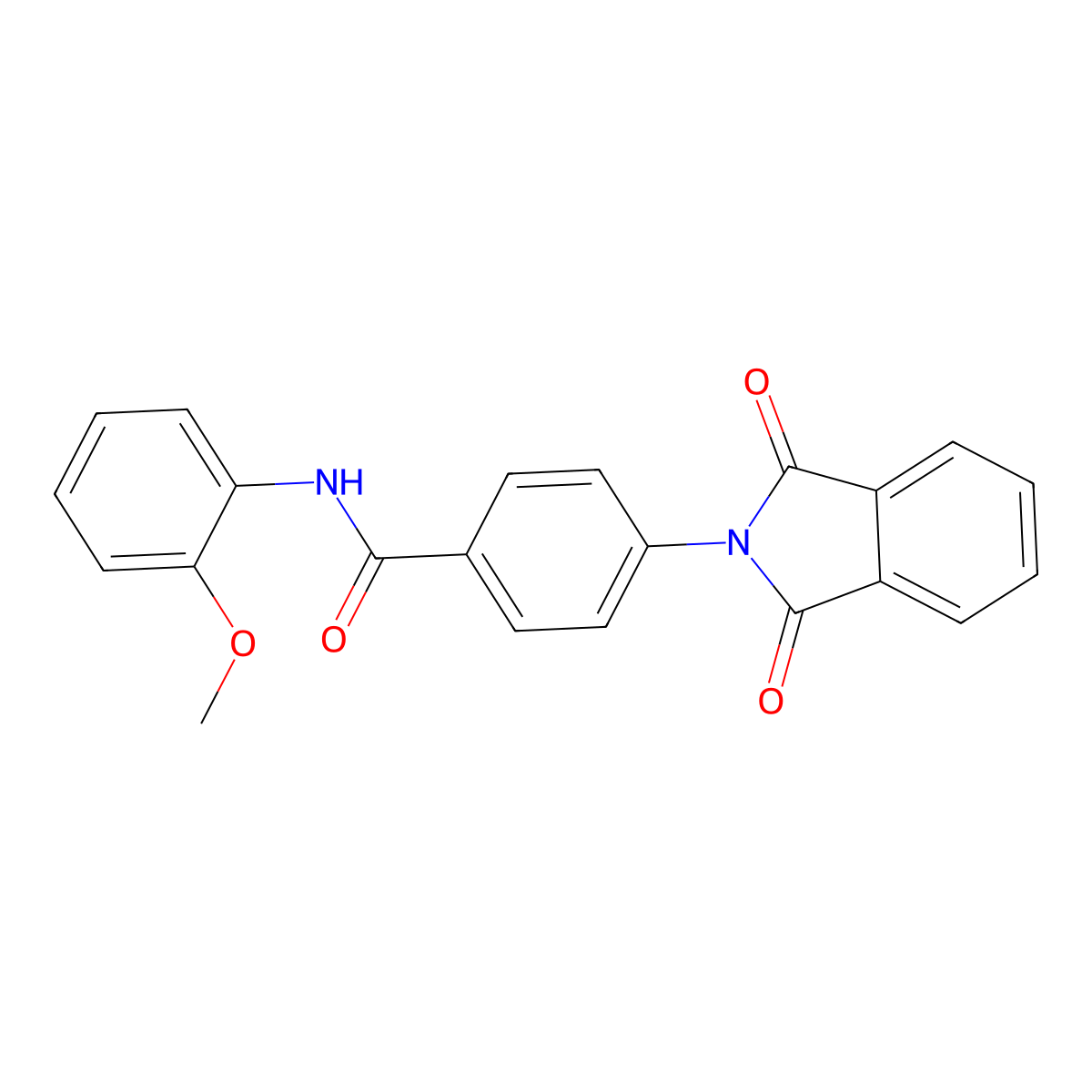 4-(1,3-dioxoisoindol-2-yl)-N-(2-methoxyphenyl)benzamide molecular structure, CAS 331464-94-9