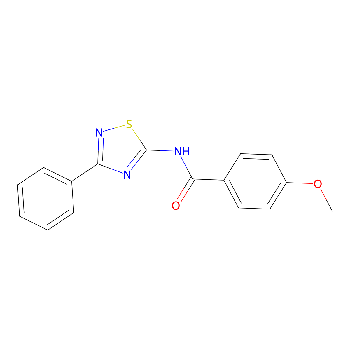4-methoxy-N-(3-phenyl-1,2,4-thiadiazol-5-yl)benzamide molecular structure, CAS 331472-31-2