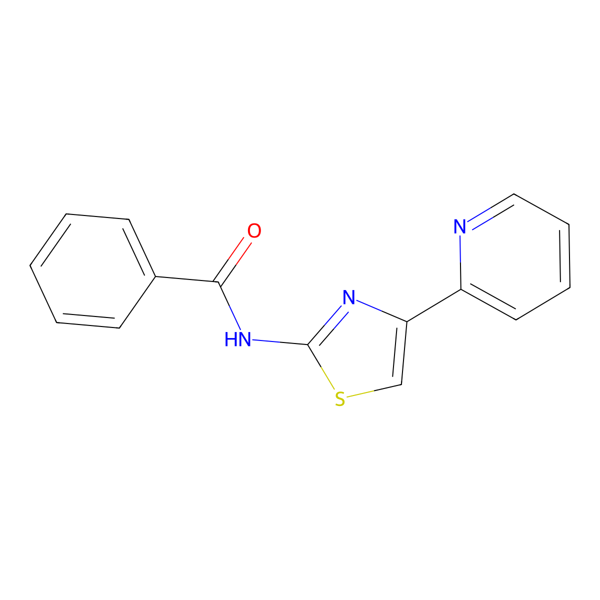 N-(4-Pyridin-2-yl-thiazol-2-yl)-benzamide molecular structure, CAS 331472-41-4