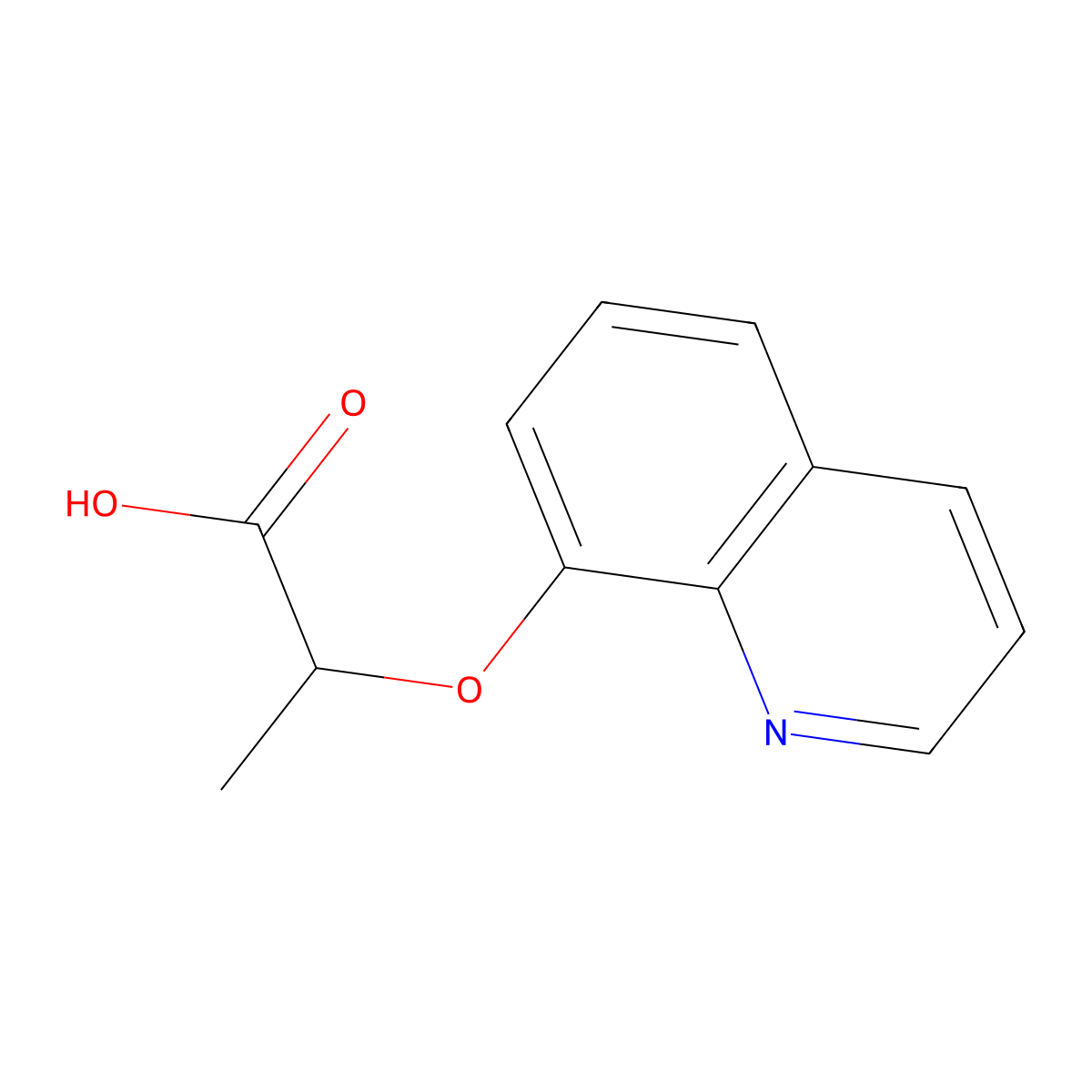 2-(Quinolin-8-yloxy)propanoic acid molecular structure, CAS 331474-43-2