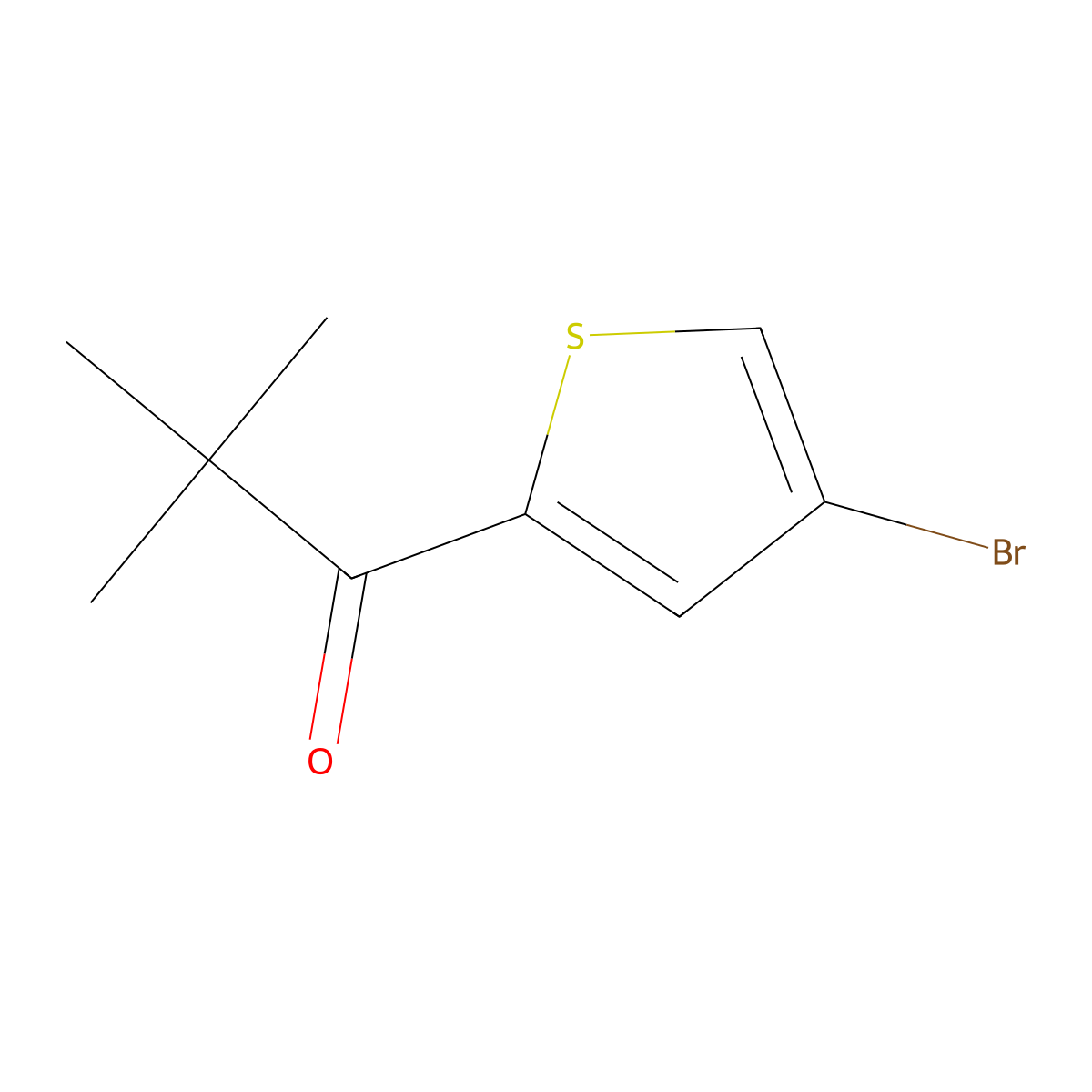 1-(4-Bromothiophen-2-yl)-2,2-dimethylpropan-1-one molecular structure, CAS 33148-68-4