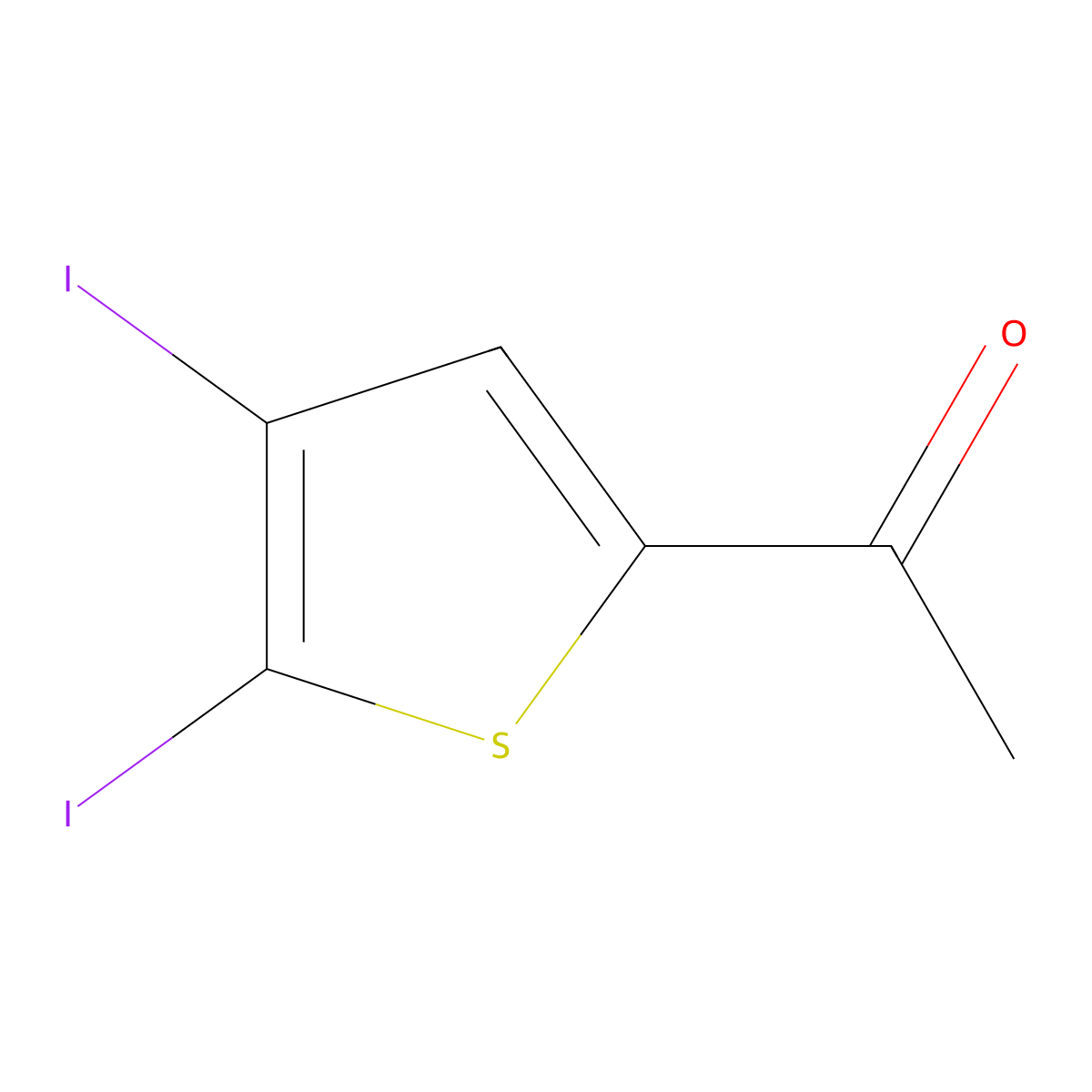 1-(4,5-Diiodothiophen-2-yl)ethanone molecular structure, CAS 33148-76-4