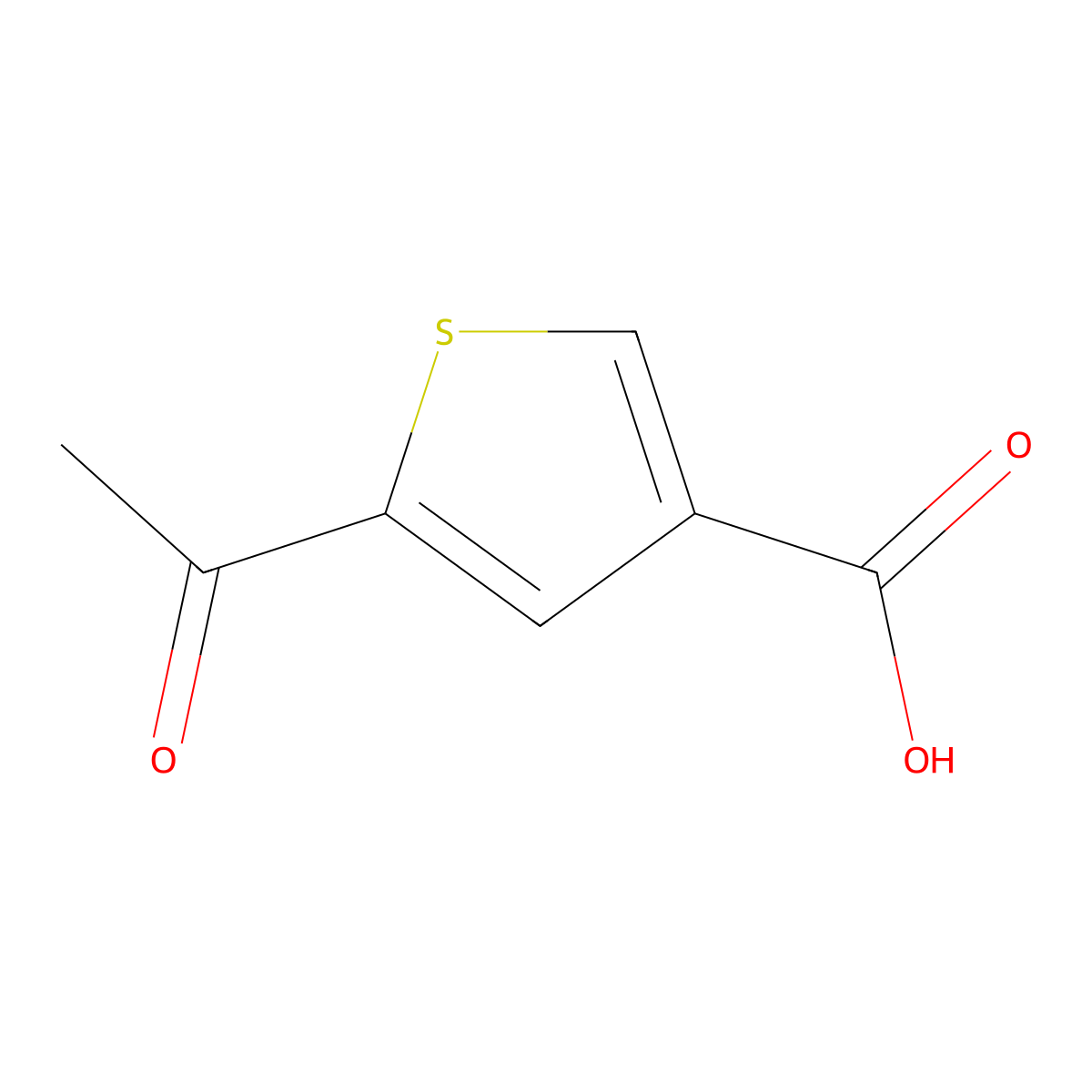 5-Acetyl-3-thiophenecarboxylic acid molecular structure, CAS 33148-86-6