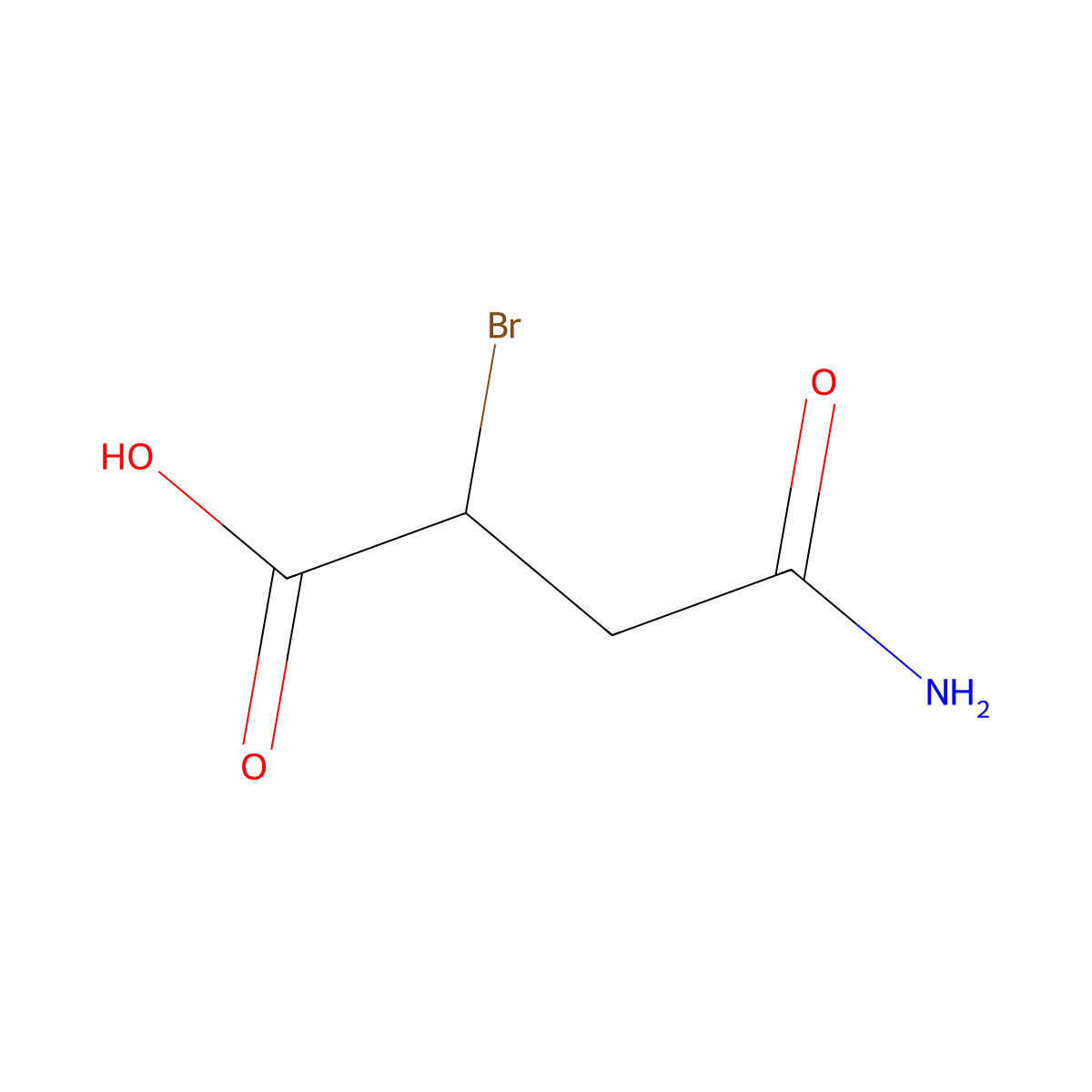 4-Amino-2-bromo-4-oxobutanoic acid molecular structure, CAS 33149-85-8