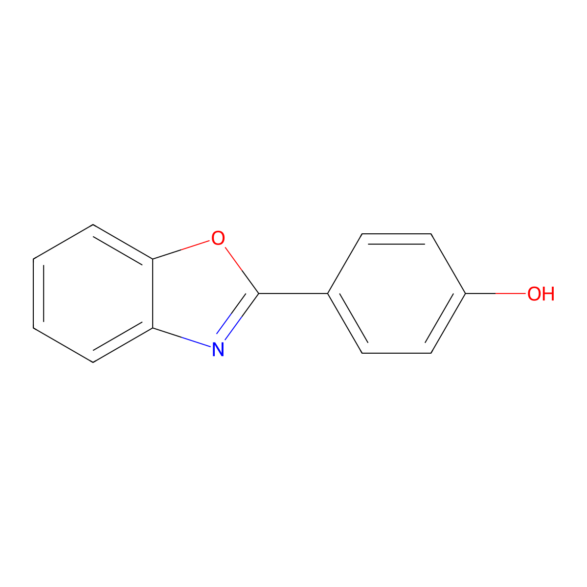 4-(Benzo[d]oxazol-2-yl)phenol molecular structure, CAS 3315-19-3