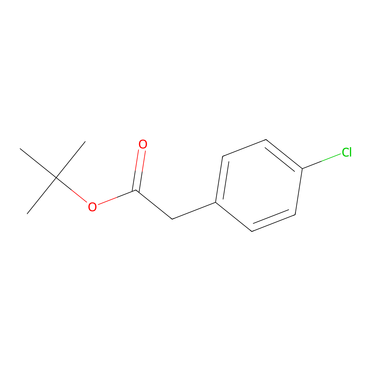 (4-Chlorophenyl)acetic acid tert-butyl ester molecular structure, CAS 33155-59-8