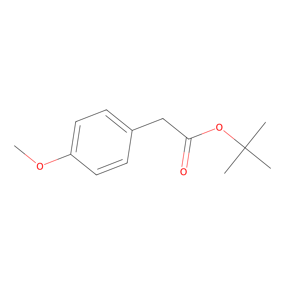 1,1-Dimethylethyl 4-methoxybenzeneacetate molecular structure, CAS 33155-61-2