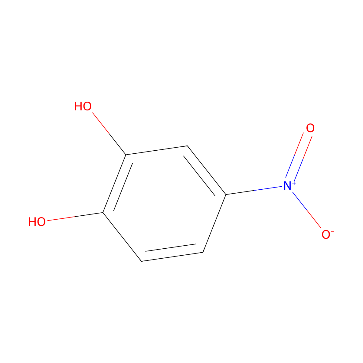 4-Nitrocatechol molecular structure, CAS 3316-09-4
