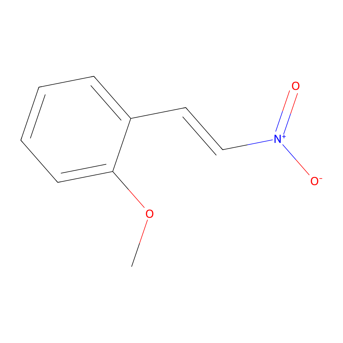 2-Methoxy-beta-nitrostyrene molecular structure, CAS 3316-24-3