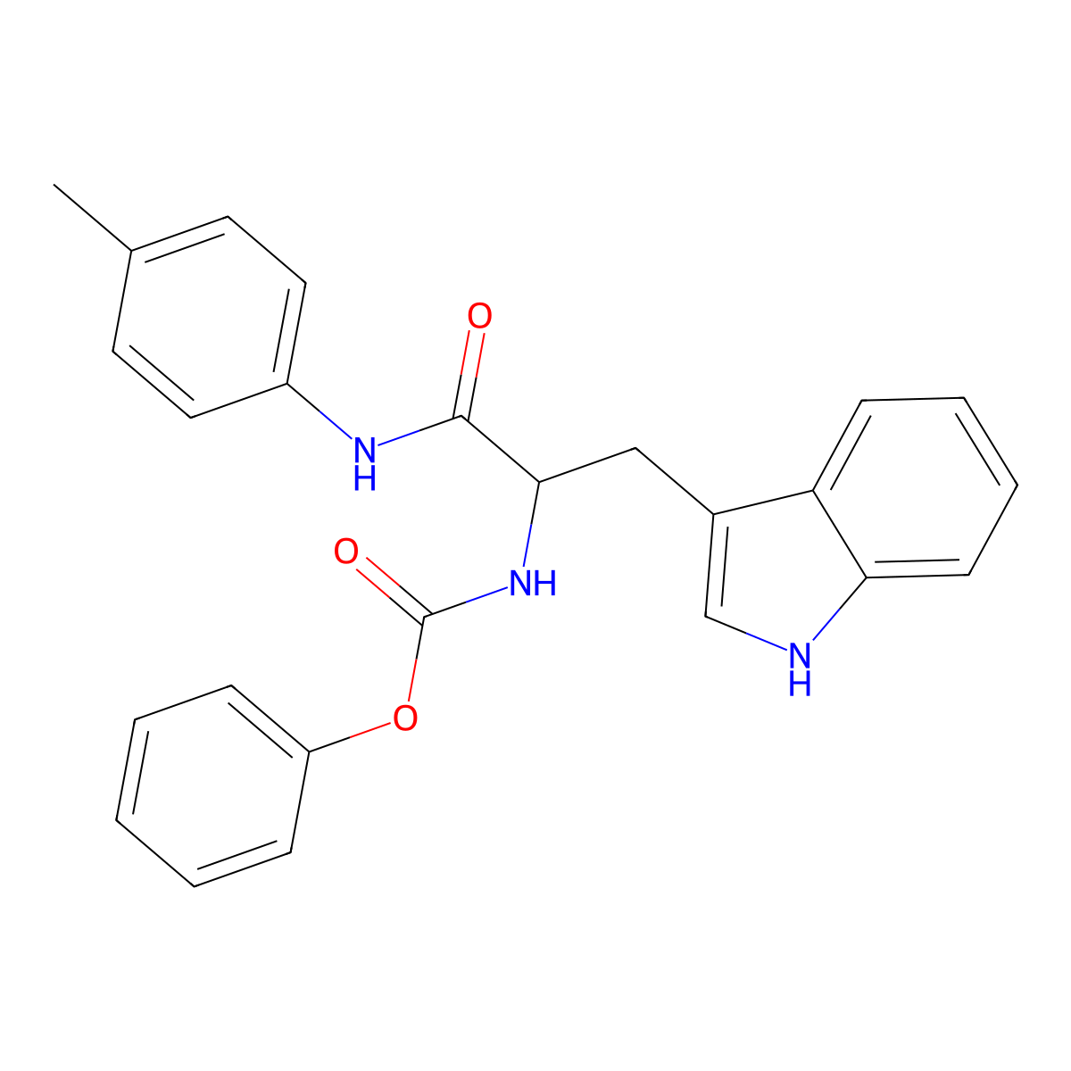 N-(4-methylphenyl)-Nalpha-(phenoxycarbonyl)tryptophanamide molecular structure, CAS 331626-98-3