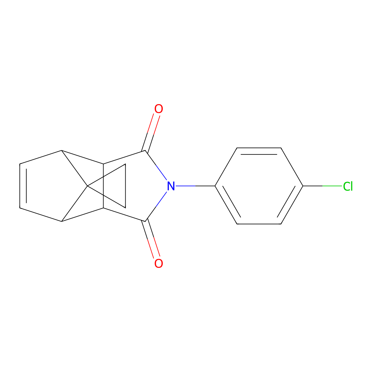4-(4-Chlorophenyl)-spiro[4-azatricyclo[5.2.1.0~2,6~]dec[8]ene-10,1'-cyclopropane]-3,5-dione molecular structure, CAS 331627-00-0