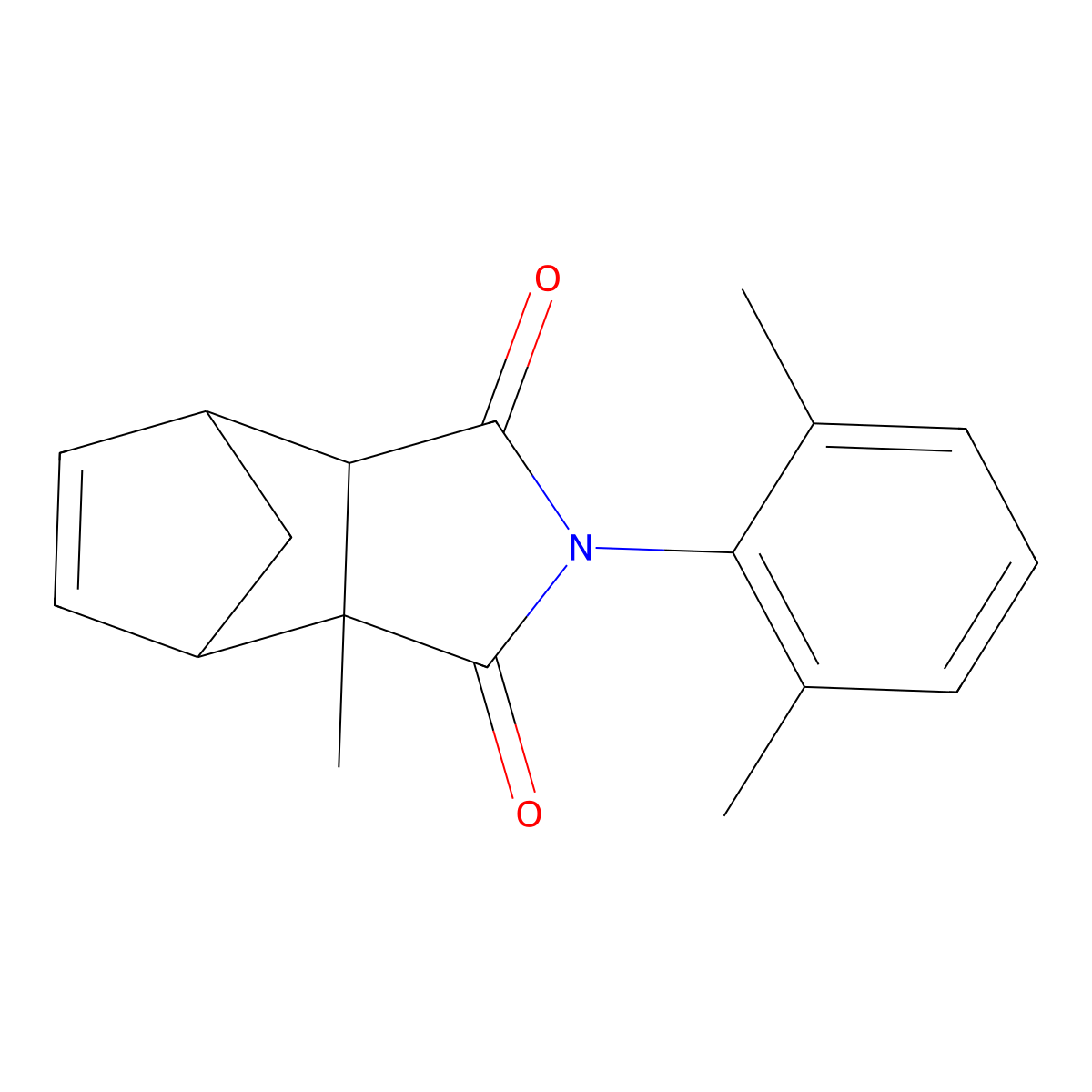 2-(2,6-dimethylphenyl)-3a-methyl-3a,4,7,7a-tetrahydro-1H-4,7-methanoisoindole-1,3(2H)-dione molecular structure, CAS 331627-09-9