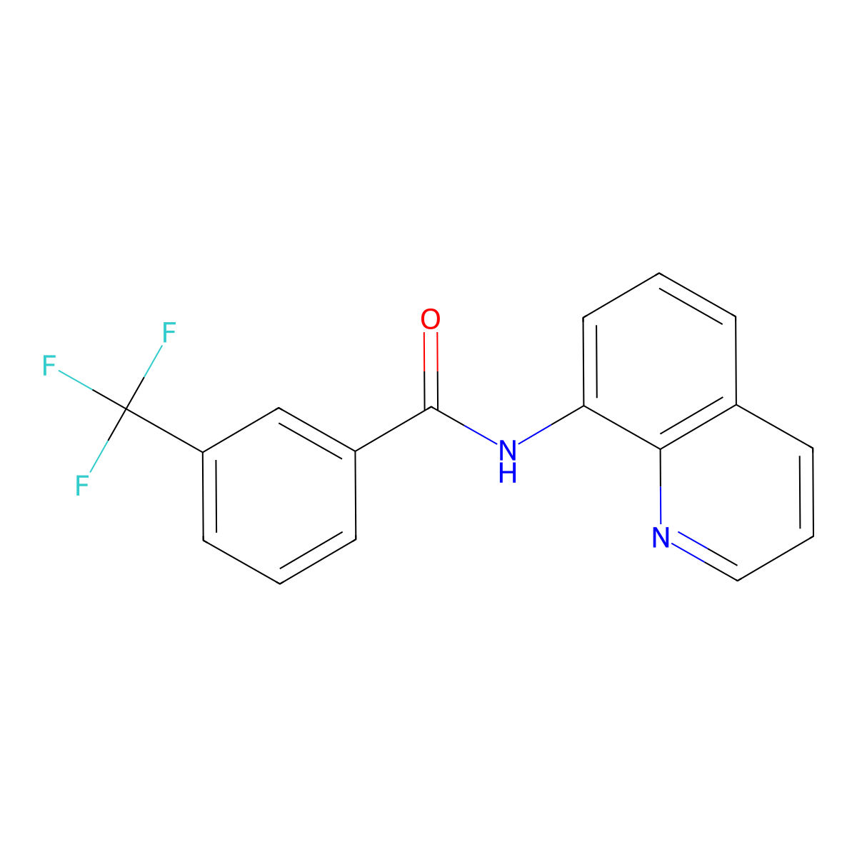 N-(quinolin-8-yl)-3-(trifluoromethyl)benzamide molecular structure, CAS 331627-96-4