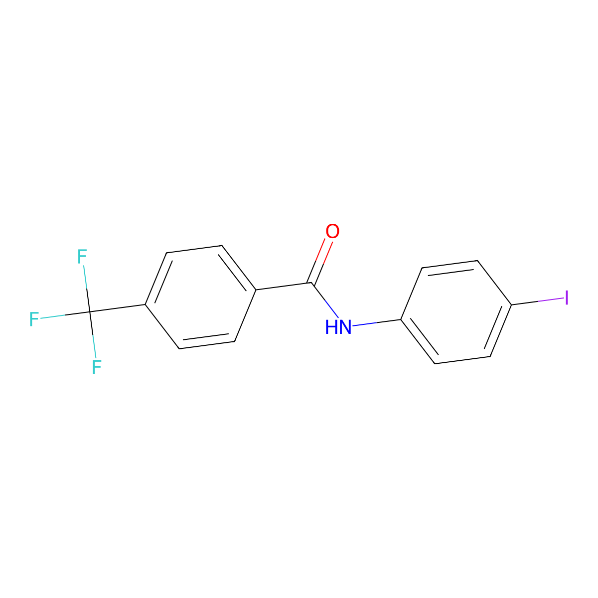 N-(4-iodophenyl)-4-(trifluoromethyl)benzamide molecular structure, CAS 331627-99-7