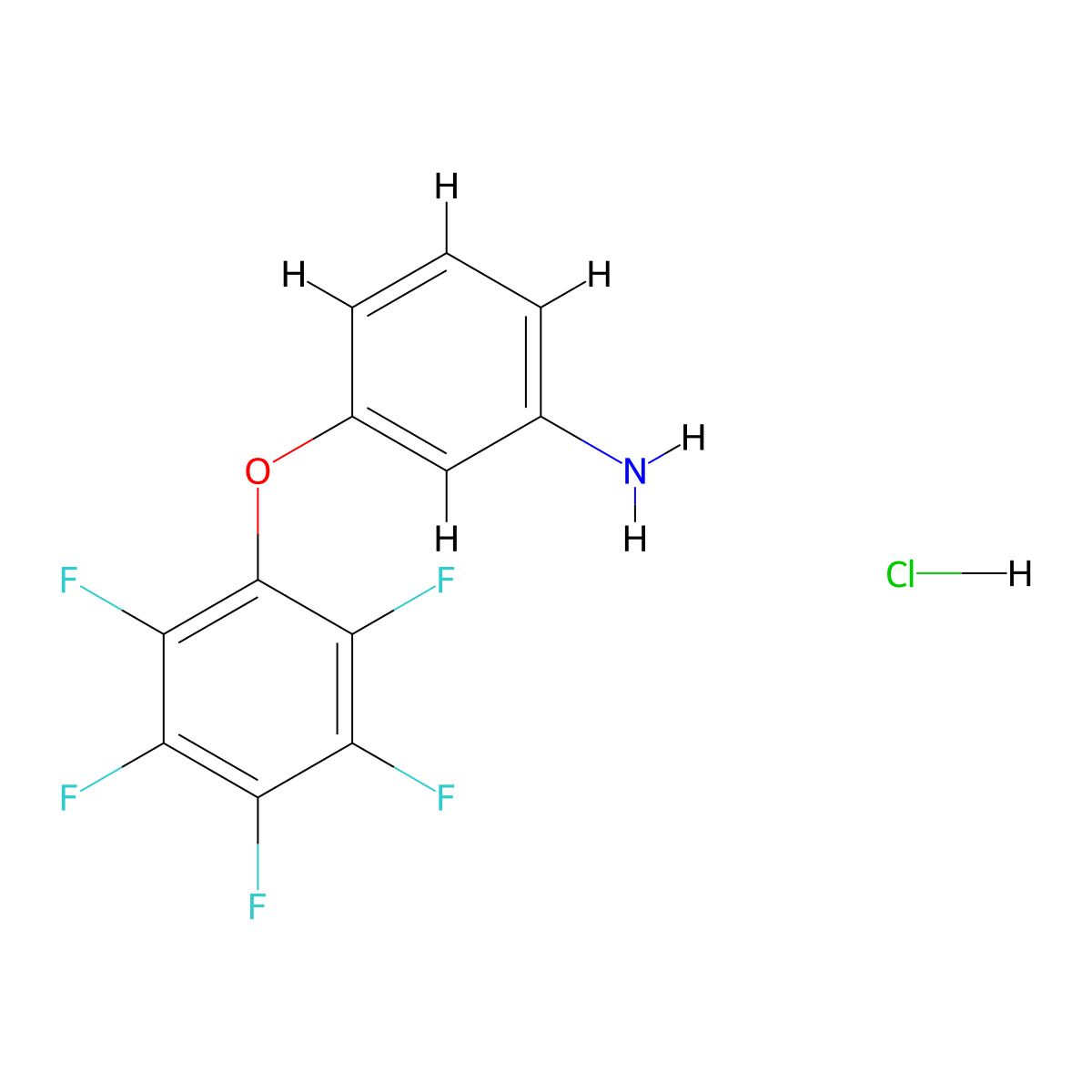 3-(2,3,4,5,6-pentafluorophenoxy)aniline Hydrochloride molecular structure, CAS 331632-58-7