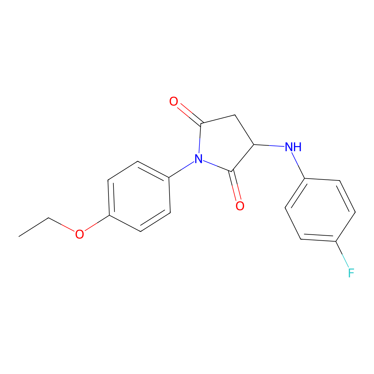 1-(4-Ethoxyphenyl)-3-(4-fluoroanilino)-2,5-pyrrolidinedione molecular structure, CAS 331632-77-0