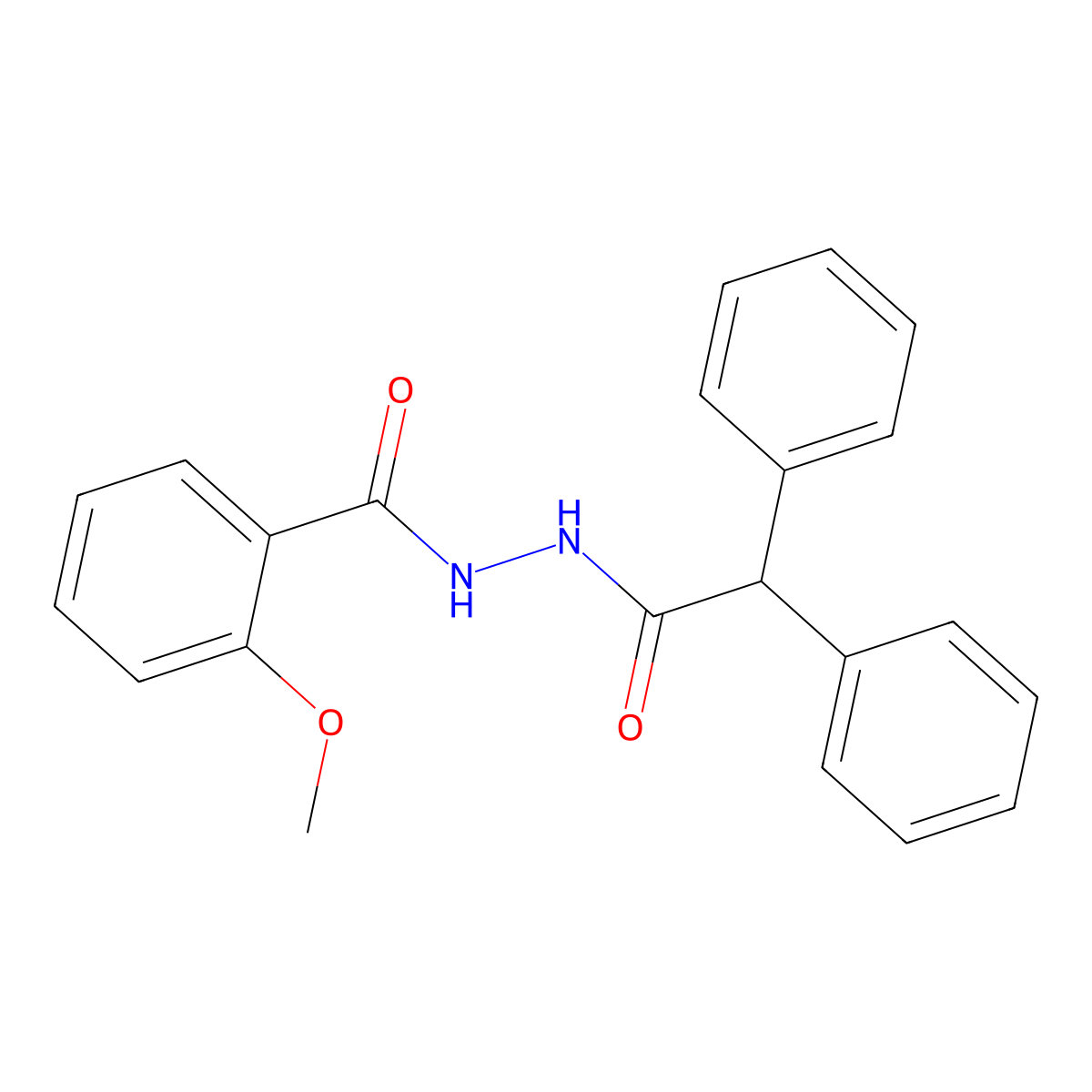 N'-(diphenylacetyl)-2-methoxybenzohydrazide molecular structure, CAS 331636-10-3