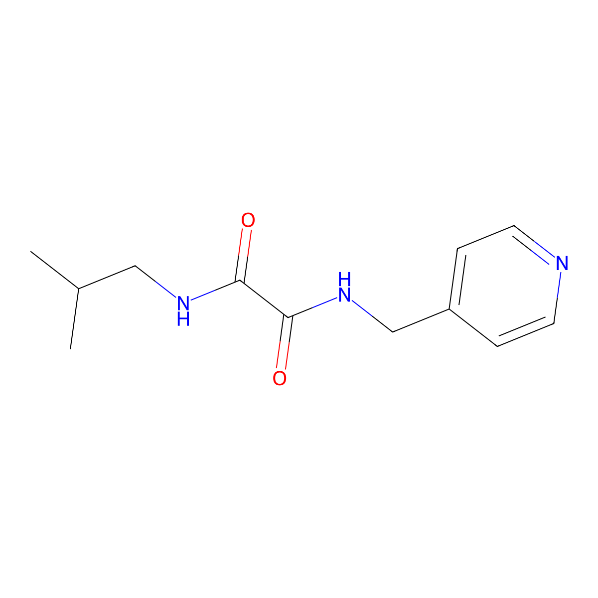 N-(2-methylpropyl)-N'-(pyridin-4-ylmethyl)ethanediamide molecular structure, CAS 331637-03-7