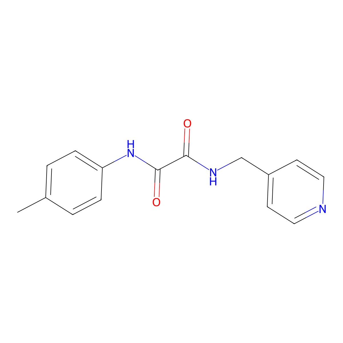 N'-(4-methylphenyl)-N-(pyridin-4-ylmethyl)oxamide molecular structure, CAS 331637-21-9