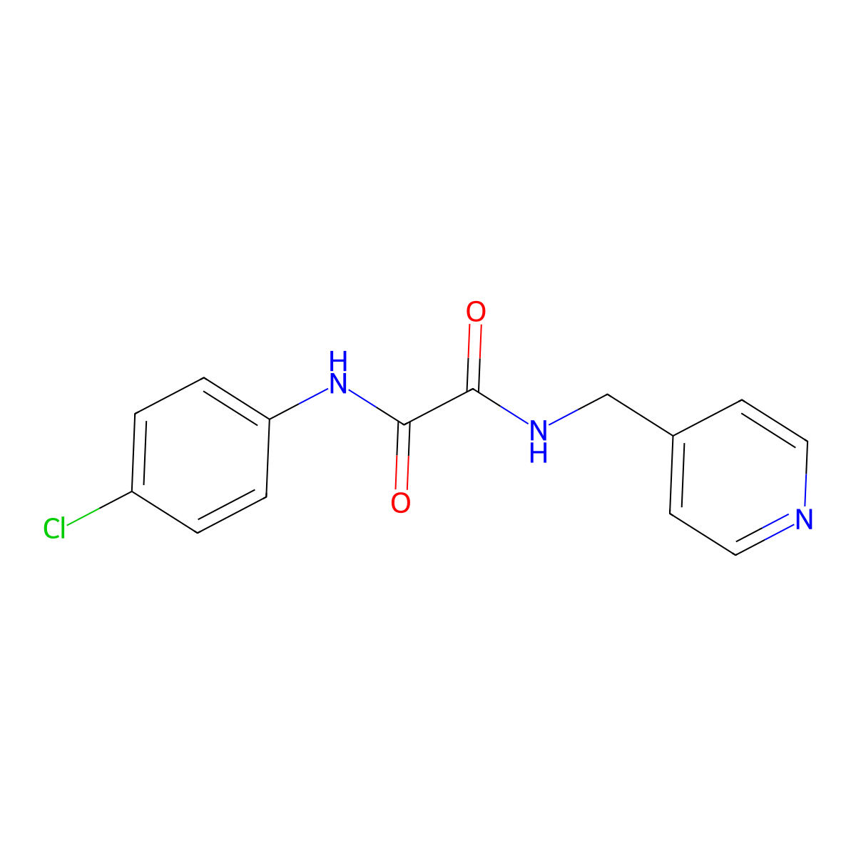 N~1~-(4-chlorophenyl)-N~2~-(4-pyridinylmethyl)ethanediamide molecular structure, CAS 331637-27-5