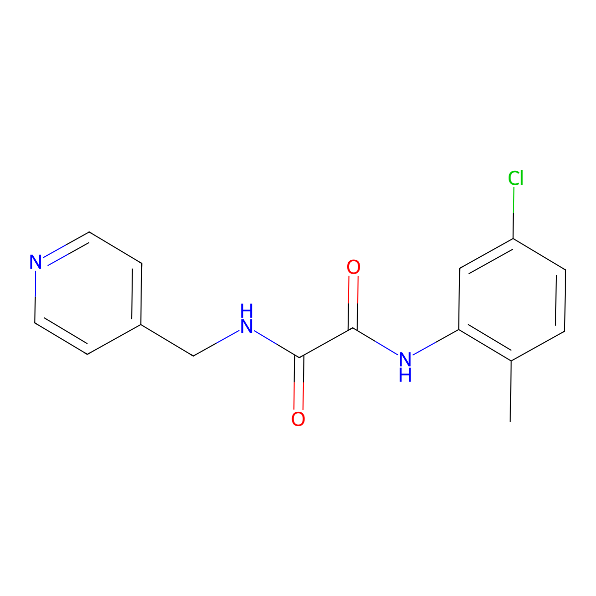 N~1~-(5-chloro-2-methylphenyl)-N~2~-(4-pyridinylmethyl)ethanediamide molecular structure, CAS 331637-32-2