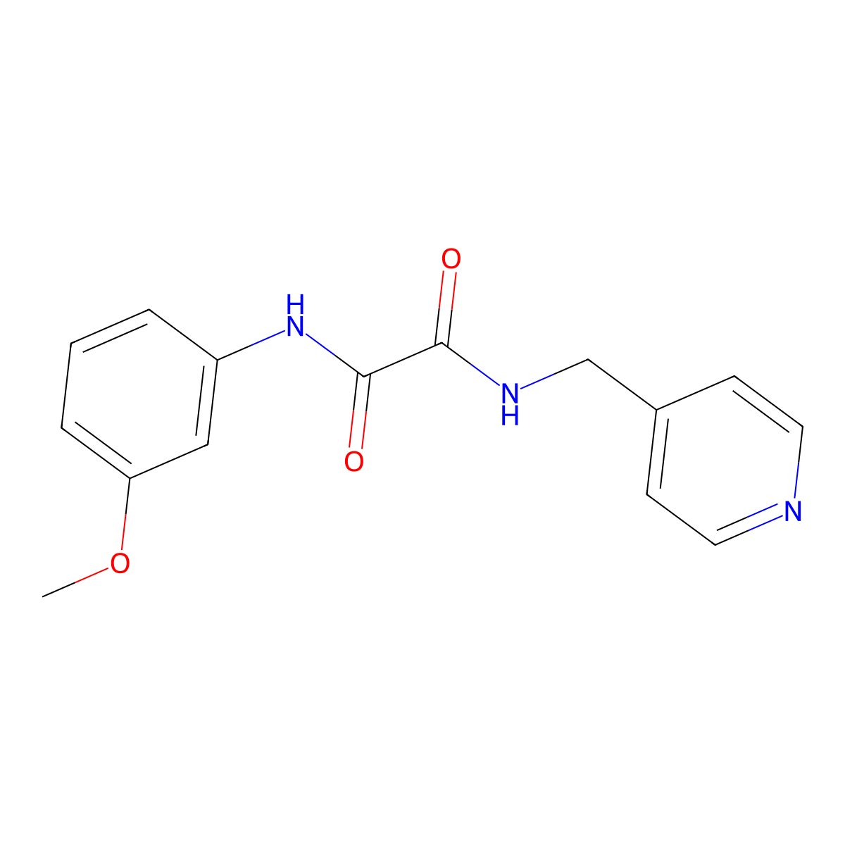 N'-(3-methoxyphenyl)-N-(pyridin-4-ylmethyl)oxamide molecular structure, CAS 331637-34-4