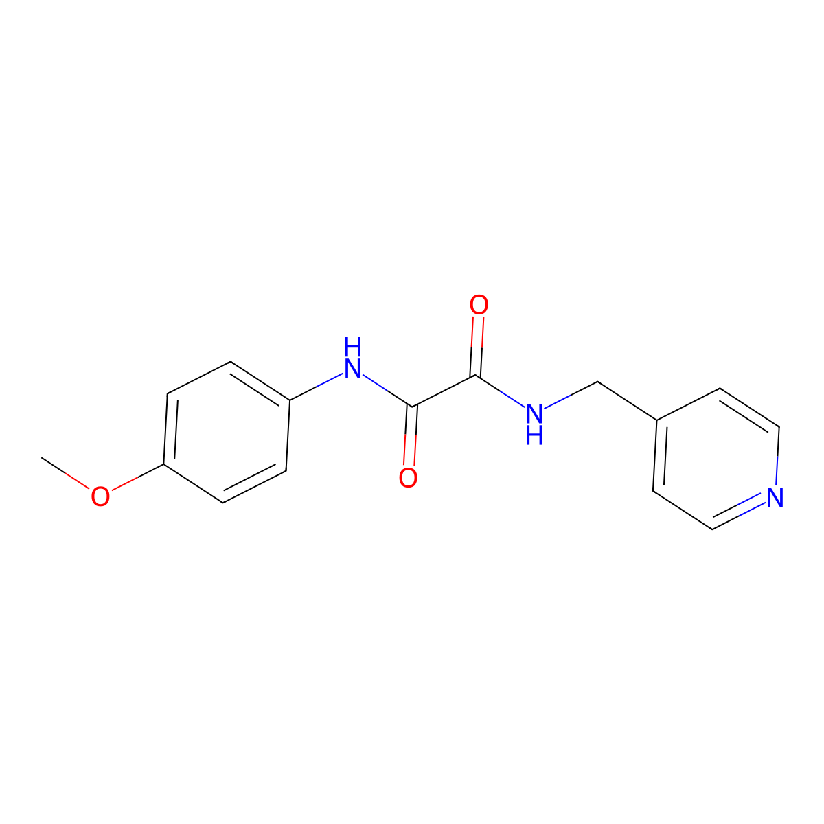 N'-(4-methoxyphenyl)-N-(pyridin-4-ylmethyl)oxamide molecular structure, CAS 331637-35-5