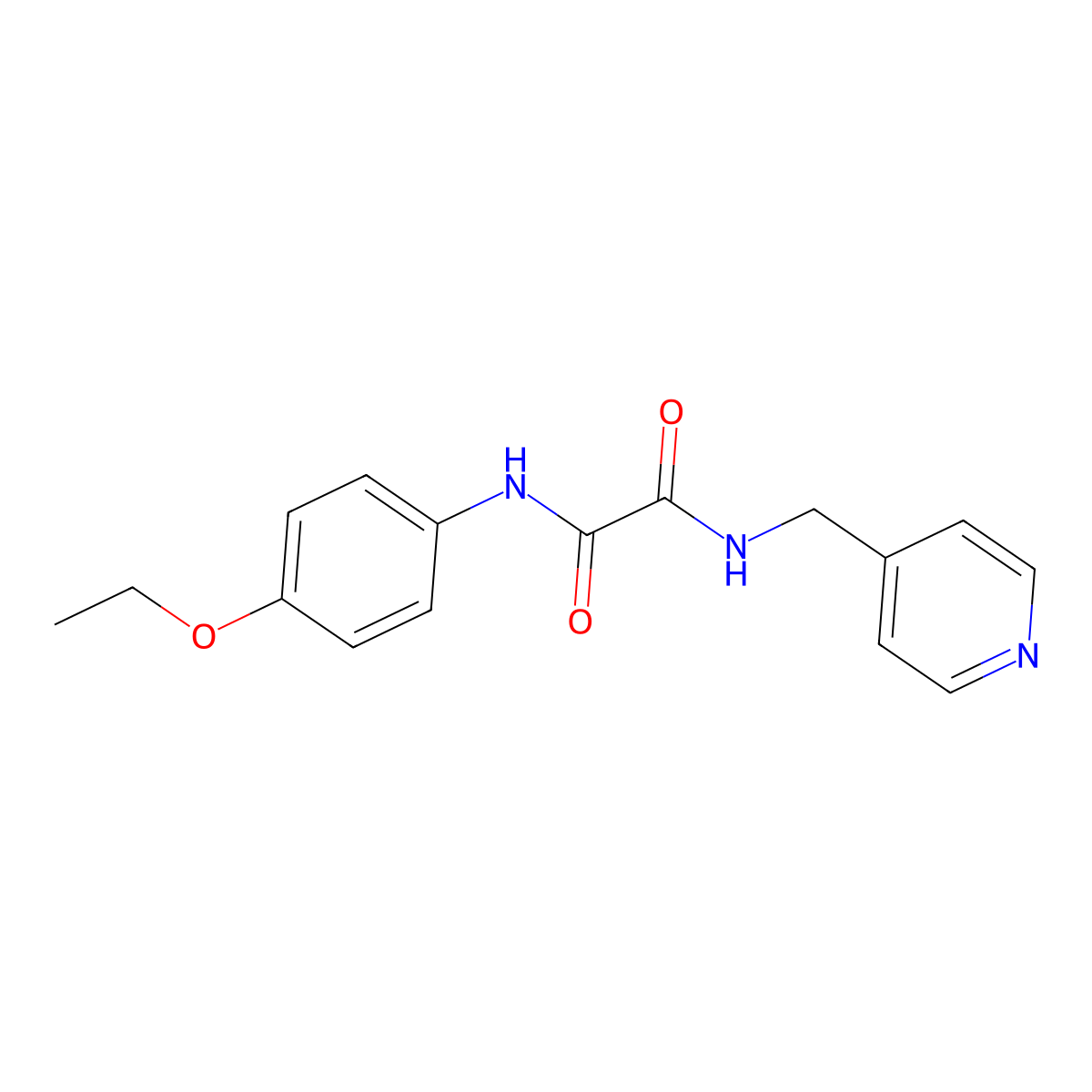 N'-(4-ethoxyphenyl)-N-(pyridin-4-ylmethyl)oxamide molecular structure, CAS 331637-36-6