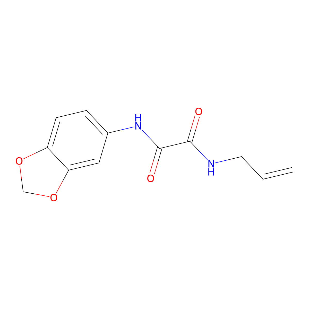N1-allyl-N2-(benzo[d][1,3]dioxol-5-yl)oxalamide molecular structure, CAS 331637-65-1