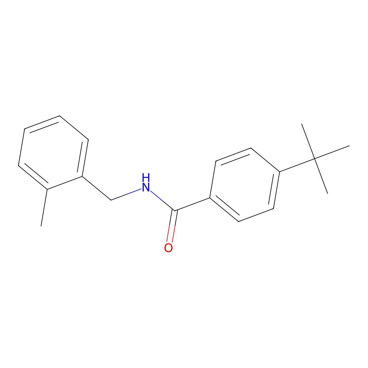 4-tert-butyl-N-(2-methylbenzyl)benzamide molecular structure, CAS 331638-63-2