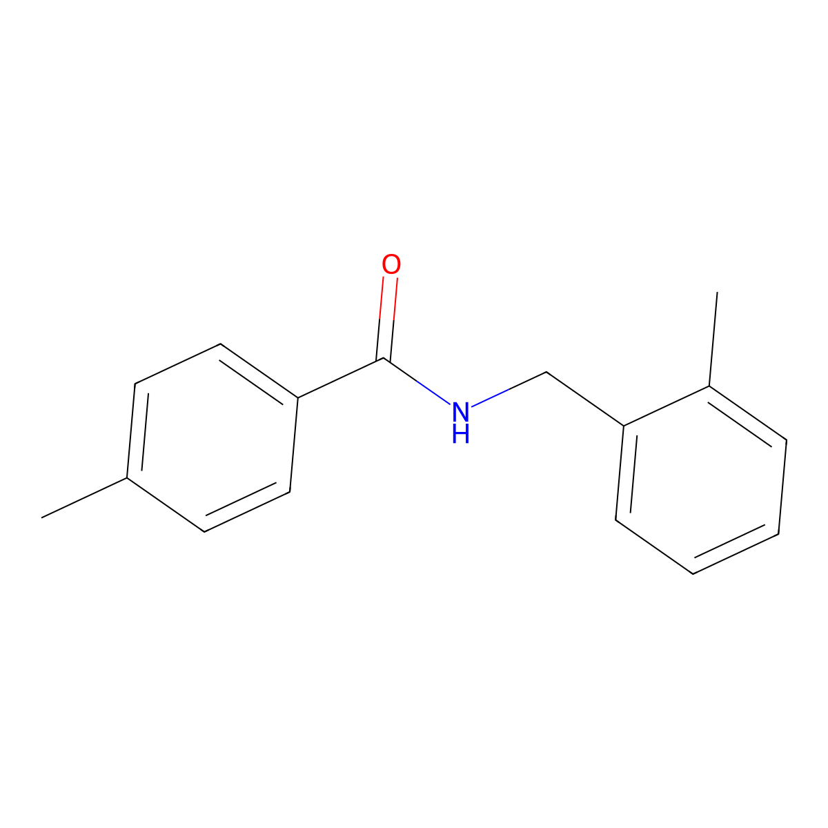 4-methyl-N-(2-methylbenzyl)benzamide molecular structure, CAS 331638-64-3