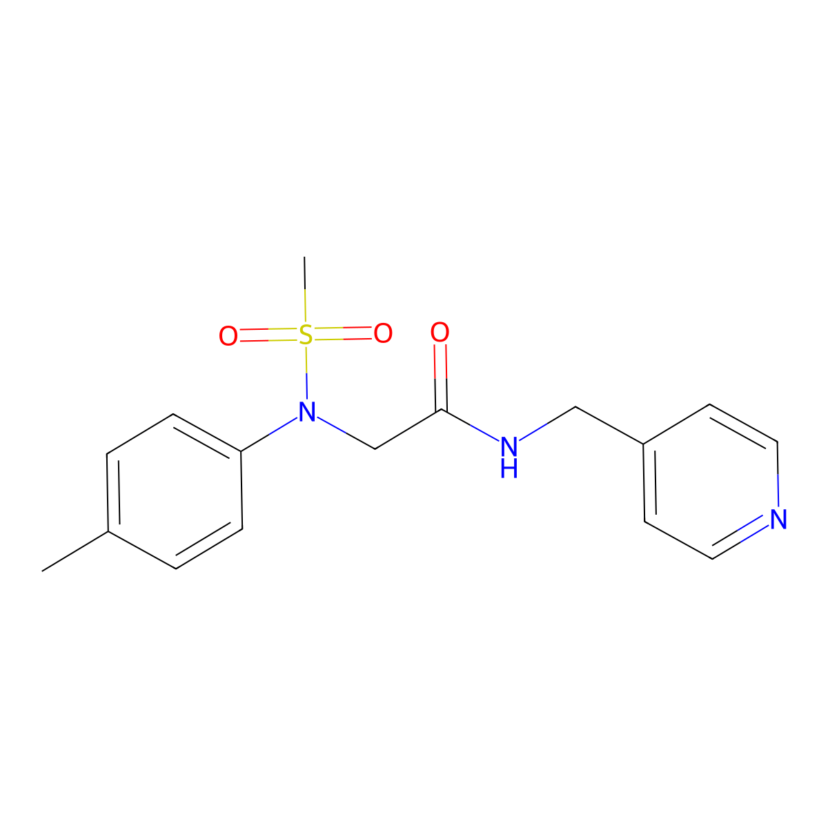 2-[4-methyl(methylsulfonyl)anilino]-N-(4-pyridinylmethyl)acetamide molecular structure, CAS 331639-04-4