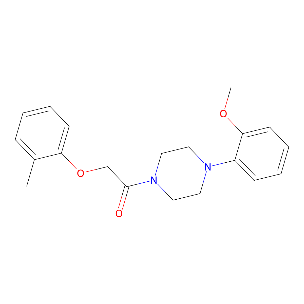1-[4-(2-Methoxyphenyl)piperazin-1-yl]-2-(2-methylphenoxy)ethanone molecular structure, CAS 331639-61-3