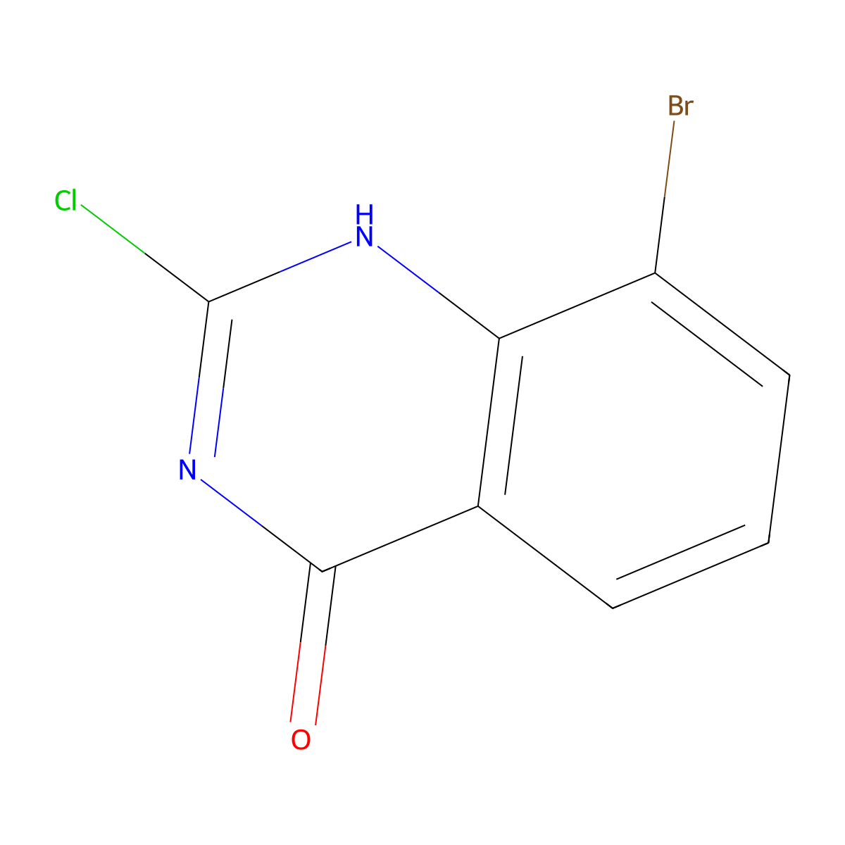 8-bromo-2-chloro-1H-quinazolin-4-one molecular structure, CAS 331647-04-2