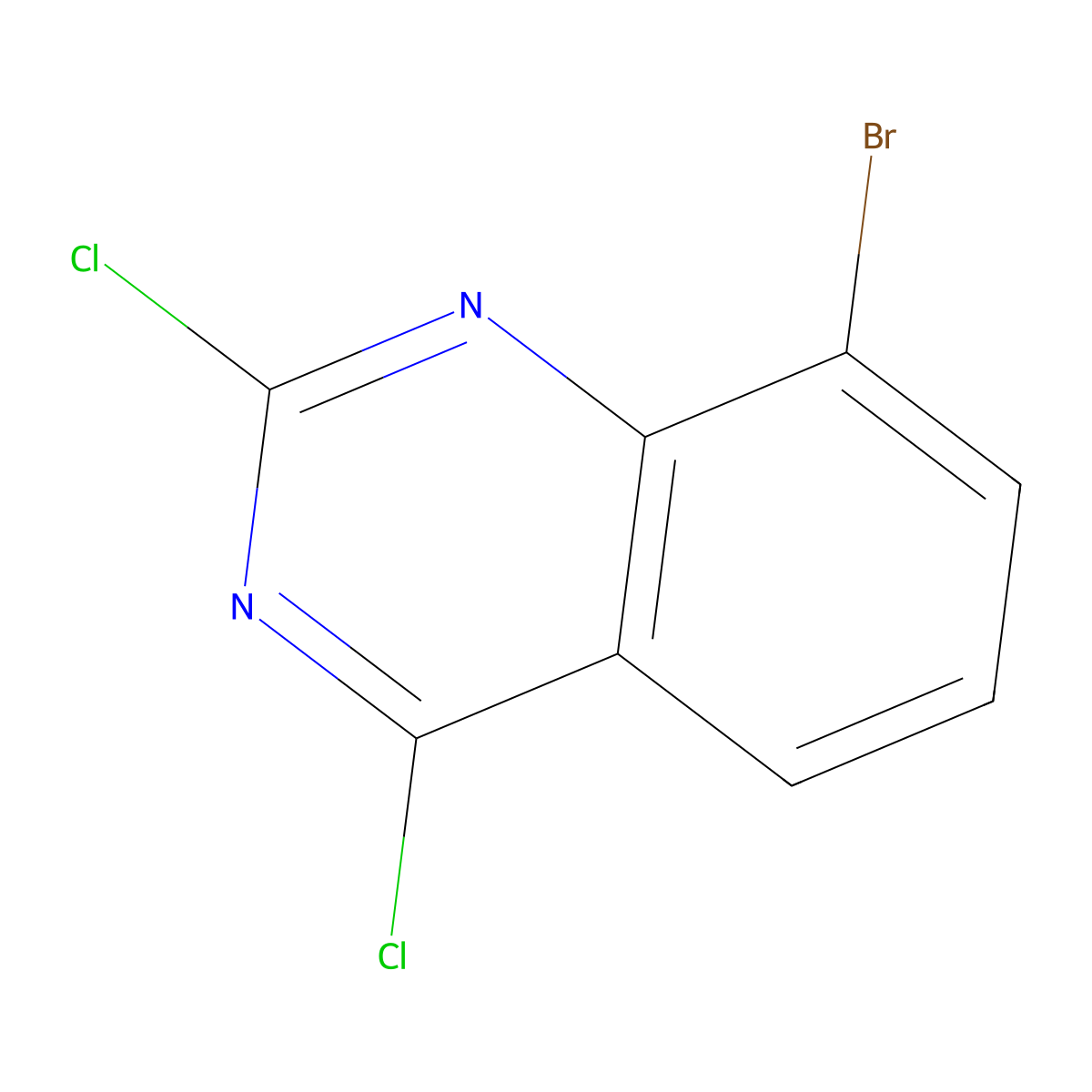 8-Bromo-2,4-dichloroquinazoline molecular structure, CAS 331647-05-3
