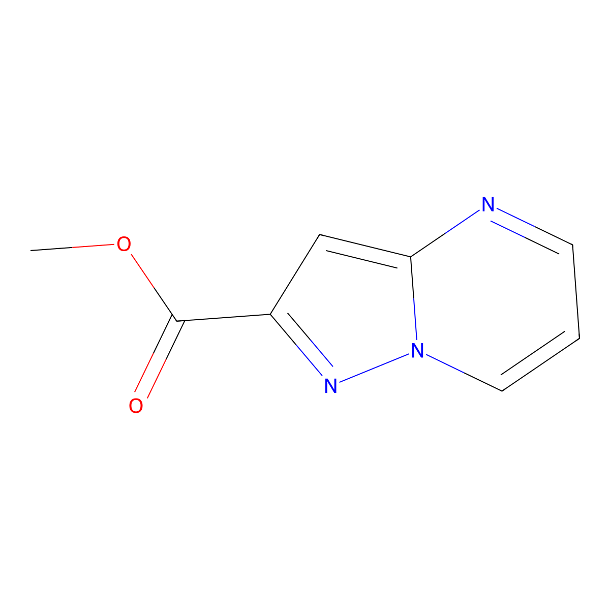 Methyl pyrazolo[1,5-a]pyrimidine-2-carboxylate molecular structure, CAS 331647-95-1