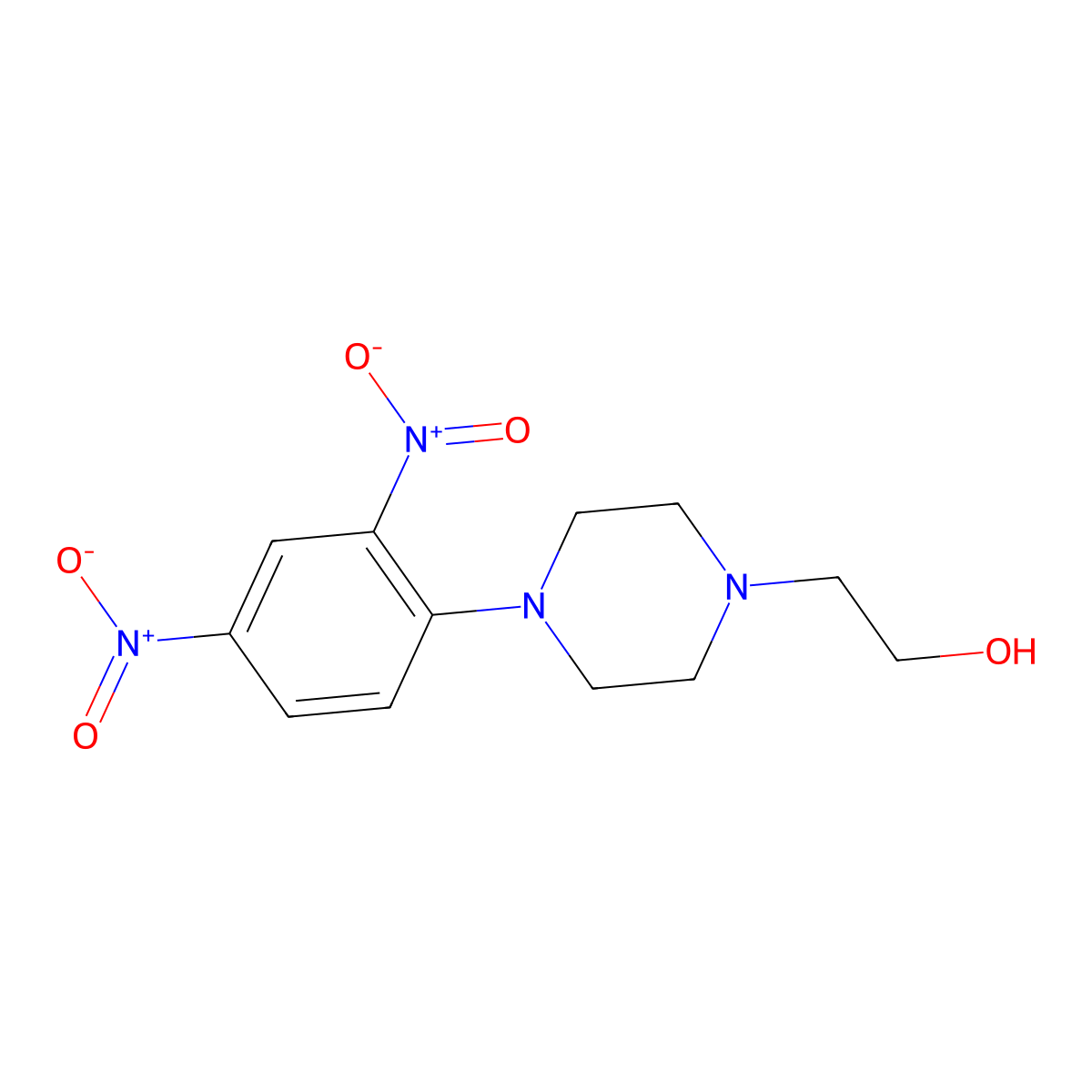 2-[4-(2,4-Dinitrophenyl)piperazin-1-yl]ethanol molecular structure, CAS 331652-62-1
