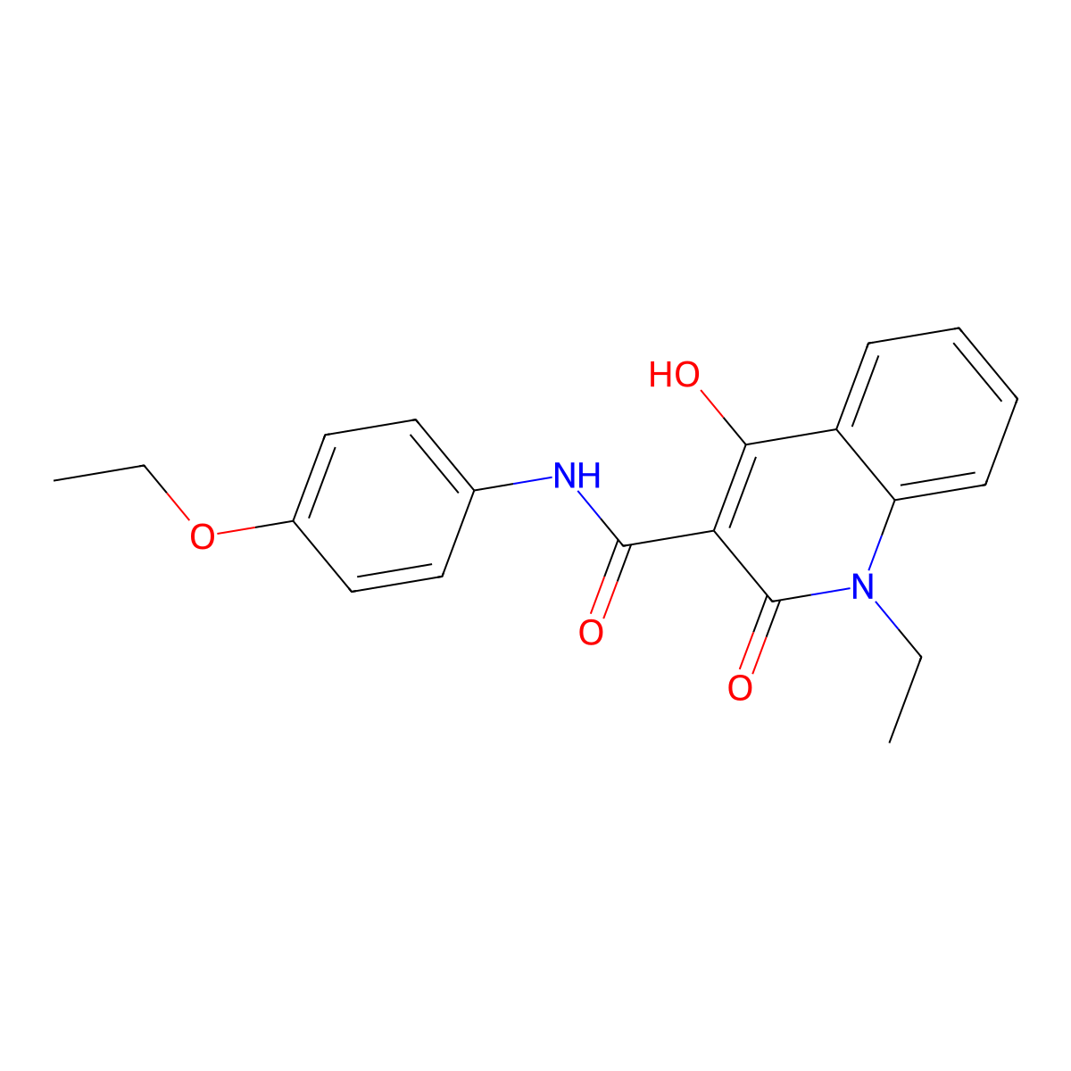 N-(4-ethoxyphenyl)-1-ethyl-4-hydroxy-2-oxo-1,2-dihydroquinoline-3-carboxamide molecular structure, CAS 331652-99-4