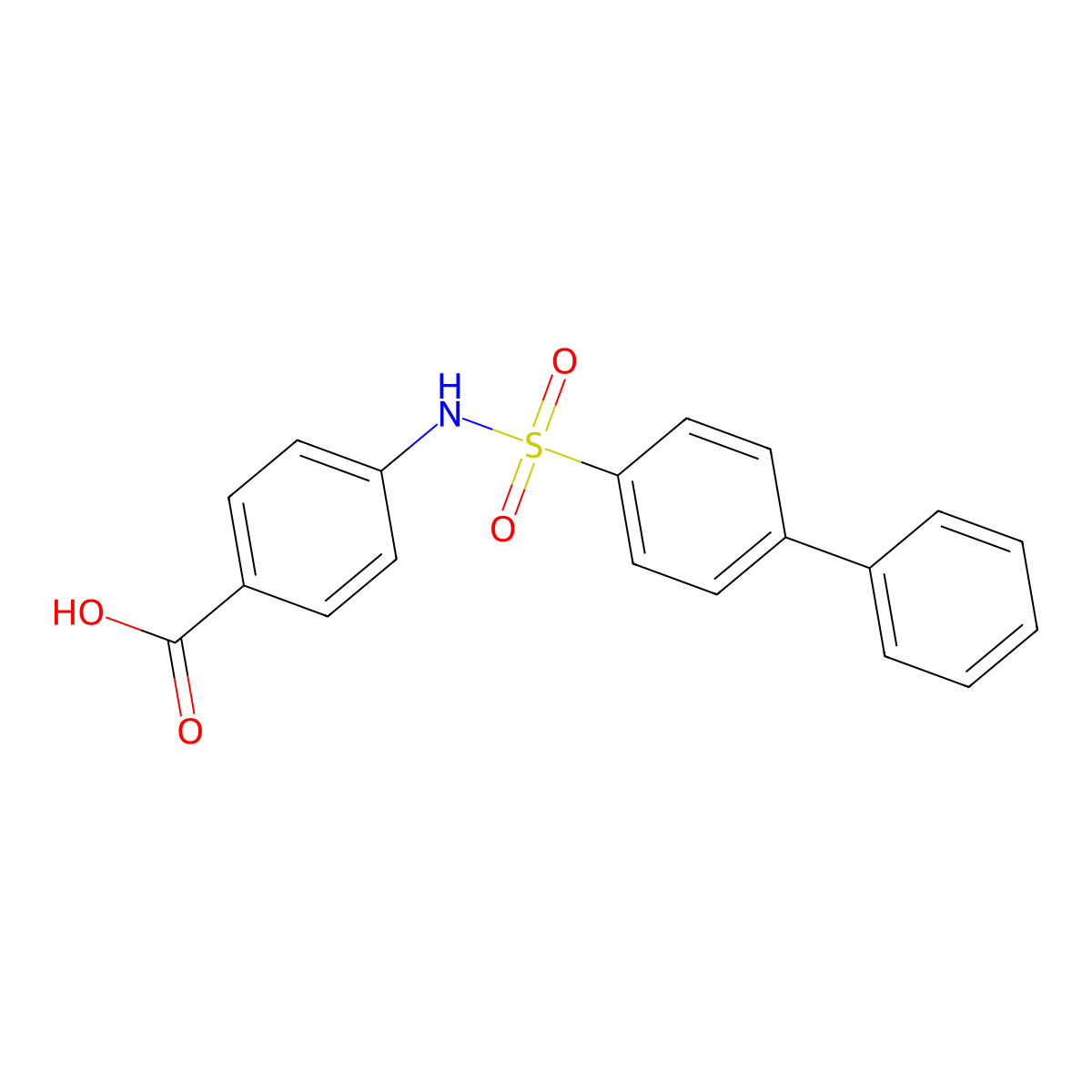 4-[(Biphenyl-4-ylsulfonyl)amino]benzoic acid molecular structure, CAS 331653-75-9