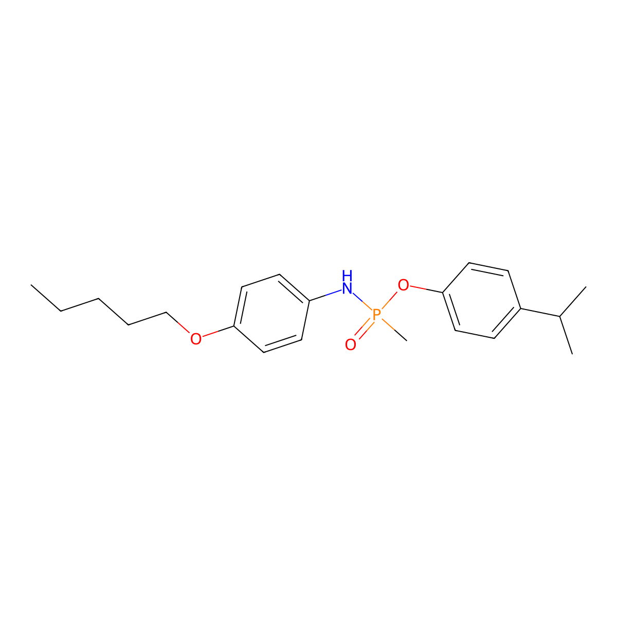 N-[methyl-(4-propan-2-ylphenoxy)phosphoryl]-4-pentoxyaniline molecular structure, CAS 331655-49-3