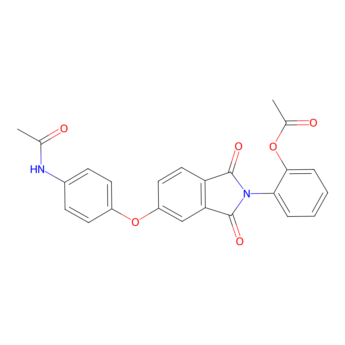 [2-[5-(4-Acetamidophenoxy)-1,3-dioxoisoindol-2-yl]phenyl] acetate molecular structure, CAS 331656-24-7
