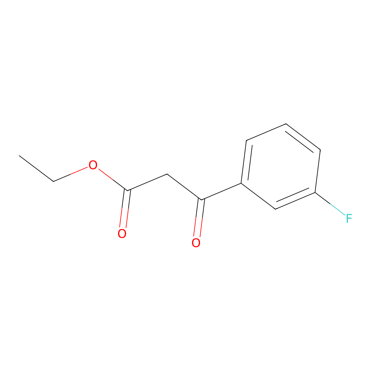 Ethyl 3-(3-fluorophenyl)-3-oxopropanoate molecular structure, CAS 33166-77-7
