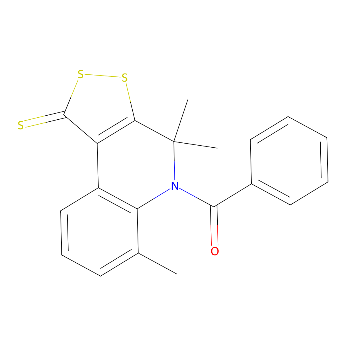 5-benzoyl-4,4,6-trimethyl-4,5-dihydro-1H-[1,2]dithiolo[3,4-c]quinoline-1-thione molecular structure, CAS 331661-11-1