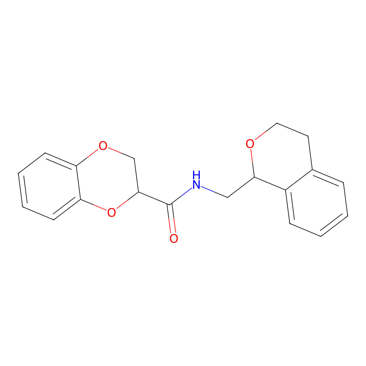 N-(3,4-dihydro-1H-isochromen-1-ylmethyl)-2,3-dihydro-1,4-benzodioxine-2-carboxamide molecular structure, CAS 331661-49-5
